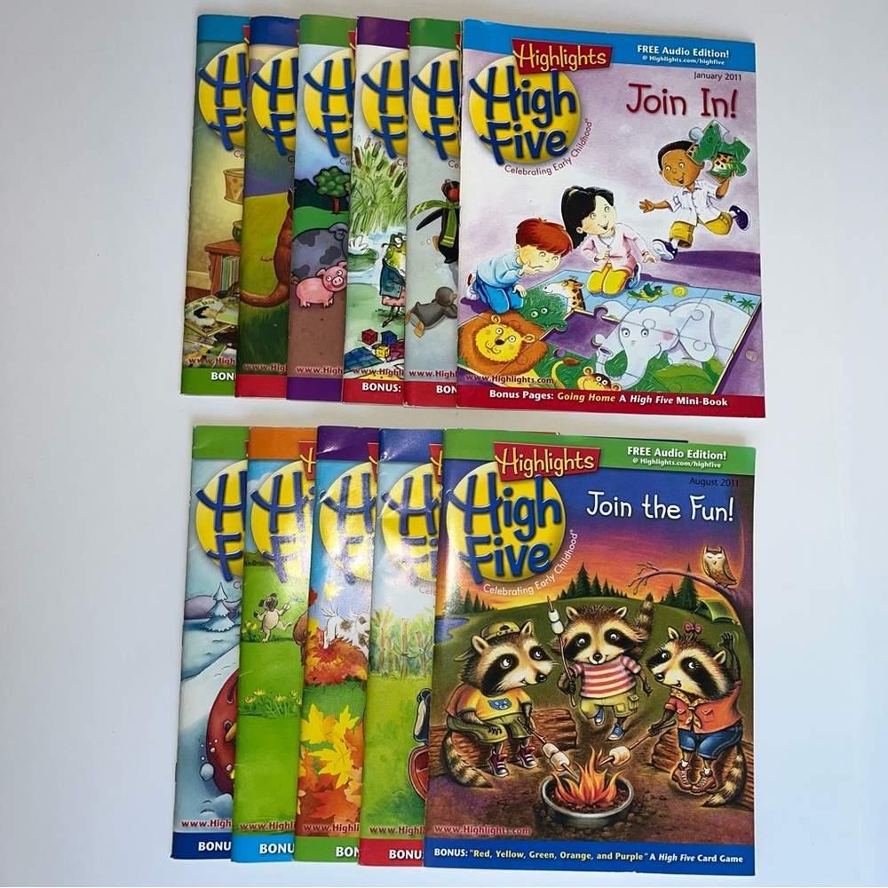 Highlights High Five Early Childhood Magazines 2011 Lot of 11 issues